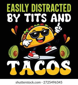 Vetor de taco Retro vintage tipografia t shirt design.