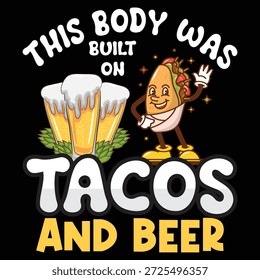 Vetor de taco Retro vintage tipografia t shirt design.