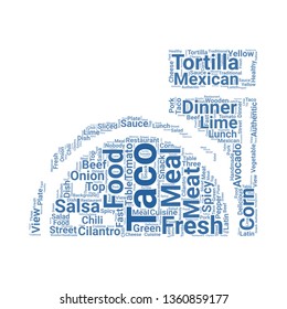 taco word cloud. tag cloud about taco.