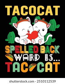 Tacocat Rechtschreibung Zurück Ward Ist Tacocat Happy Nacho Party Shirt Druckvorlage Typografie Design für Kunst