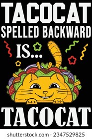 Tacocat-Spected Backed Is Tacocat eps Schnittdatei für Schneidmaschine