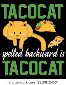 Tacocat rückwärts geschrieben ist takocat T-Shirt Design