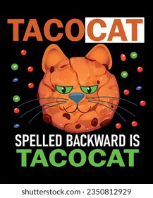 Tacocat rückwärts geschrieben ist takocat T-Shirt Design