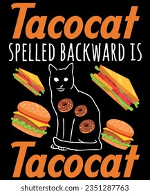 Tacocat rückwärts geschrieben ist takocat T-Shirt Design