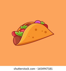 Taco,fastfood illustration,delicious food,sandwich vector illustration