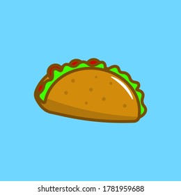 
Taco.flat vector graphic in blue background