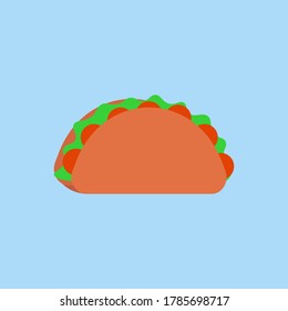 Taco.flat vector graphic in white background