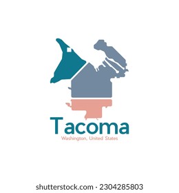 Tacoma City Map Geometric Illustration Creative Design svg