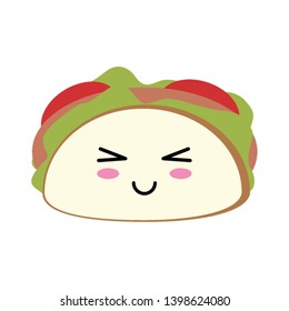 tacon mexican food kawaii cartoon