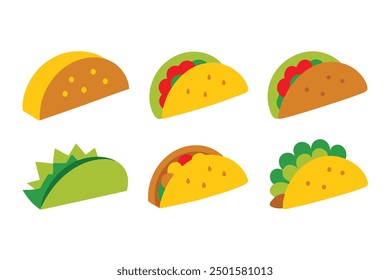 Tacos Color Art Depicting Perfectly Seasoned Meat and Fresh Veggies