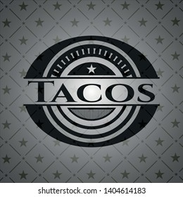 Tacos dark emblem. Vector Illustration. Detailed.