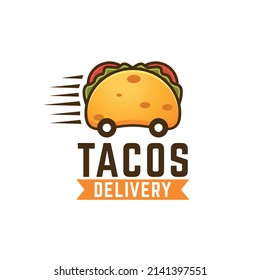 Tacos-Lieferlogo, Vektorgrafik