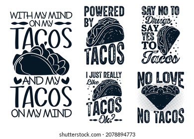Tacos design bundle about tacos or taco for t shirt and merchandise
