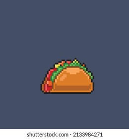 Tacos-Essen im Pixelstil