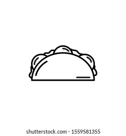 tacos icon design, Eat food restaurant menu dinner lunch cooking and meal theme Vector illustration