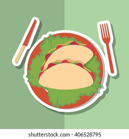 tacos icon design, vector illustration