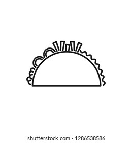 Tacos icon isolated on white background. Vector illustration