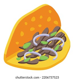 Tacos icon. Isometric of Tacos vector icon for web design isolated on white background