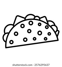 Tacos icon in line style