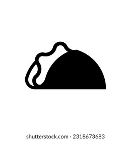 Tacos icon, logo isolated on white background
