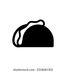 Tacos icon, logo isolated on white background