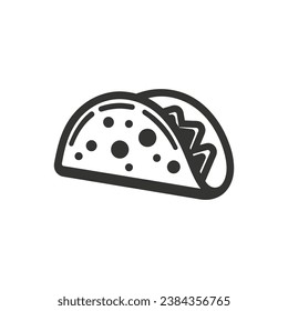 Tacos Icon on White Background - Simple Vector Illustration