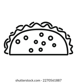 Tacos icon outline vector. Mexican food. Mexico menu