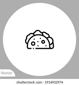 Tacos icon sign vector,Symbol, logo illustration for web and mobile