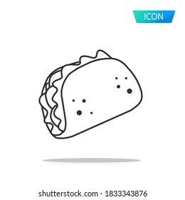Vector de icono de tacos aislado en fondo blanco.