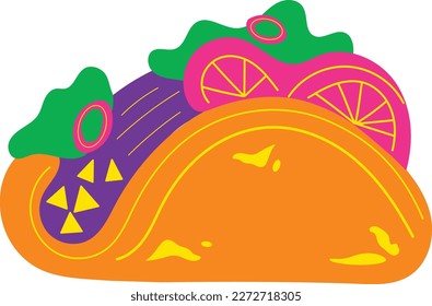 Tacos illustration hand drawn element