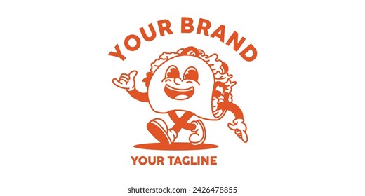 tacos illustration vector logo icon