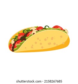 Ilustración Tacos, ilustración vectorial en fondo blanco
