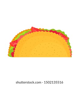 Tacos isolated on a white background Vector illustration
