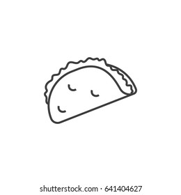 Tacos line icon.