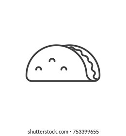 Tacos line icon.