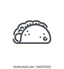 Tacos line icon. Vector outline sign.