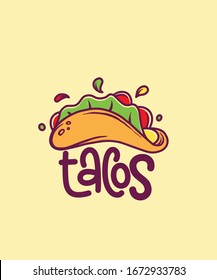 tacos logo design ilustration for branding 