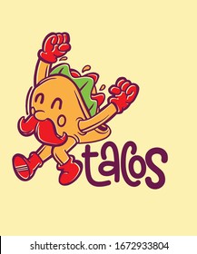 tacos logo design ilustration for branding 