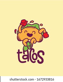 tacos logo design ilustration for branding 