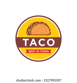 Tacos logo design isolated on white background