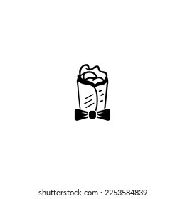 Tacos logo design vector illustration. good for restaurant menu and cafe badge. Fast Food logo design, retro cartoon style. Taco modern icons illustration.