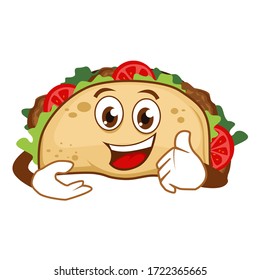 tacos mascot cartoon in vector