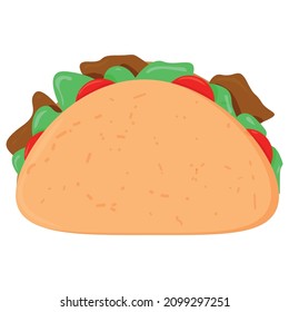 Tacos with meat and vegetable