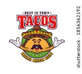 Tacos mexian mascot design logo