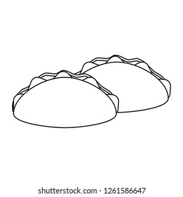 tacos mexican food in black and white