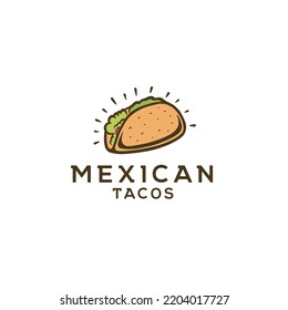 Tacos mexican food icon logo design