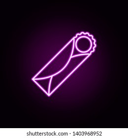tacos neon icon. Elements of fast food set. Simple icon for websites, web design, mobile app, info graphics