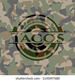 Tacos on camouflage pattern