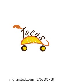 A tacos selling cart logo