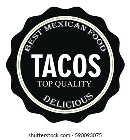 Tacos stamp sign seal logo